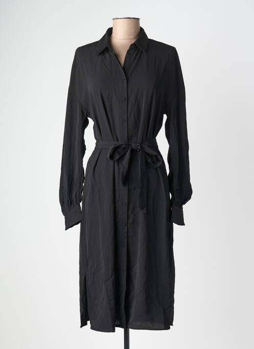 Robe longue manches 3/4 noir ONLY femme