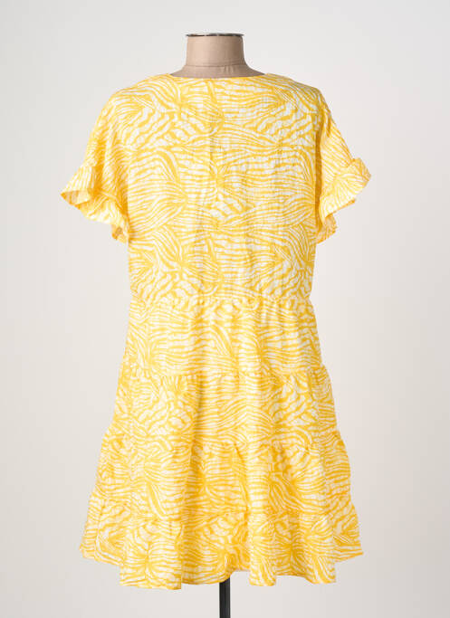 Robe courte manches courtes manches courtes jaune VILA femme