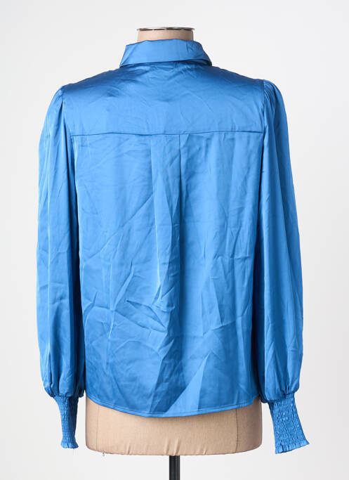 Chemisier coupe droite manches longues bleu VILA femme