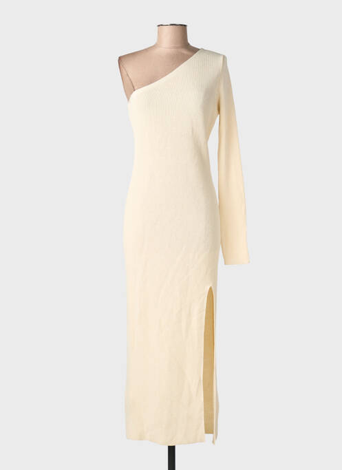 Robe pull beige MANGO femme