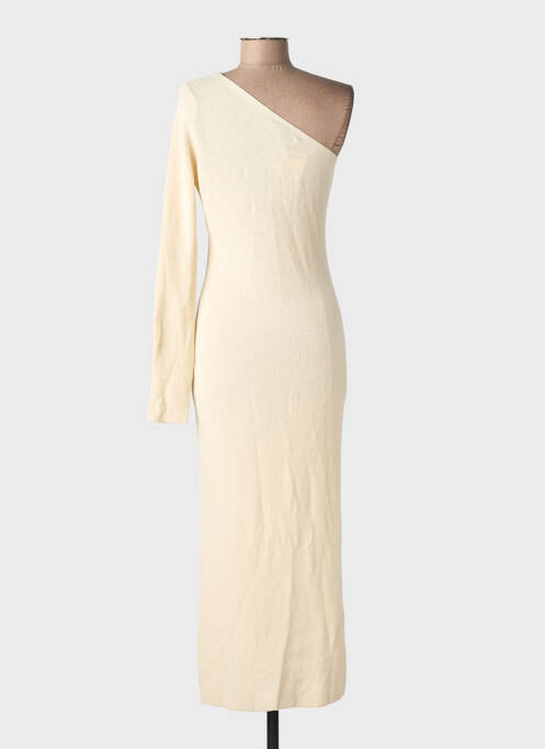 Robe pull beige MANGO femme