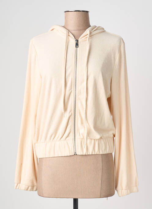 Gilet manches longues manches longues beige ONLY femme