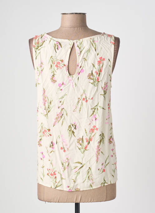 Blouse col rond beige VERO MODA femme