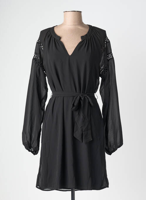 Robe mi-longue col v noir VILA femme