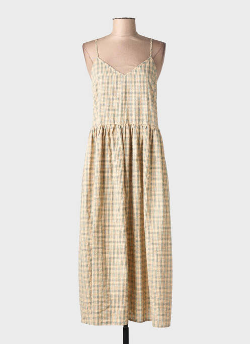 Robe longue sans manche sans manche beige VILA femme