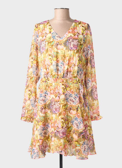 Robe courte jaune ONLY femme