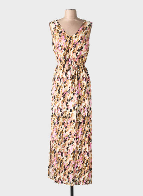 Robe longue col v rose VERO MODA femme