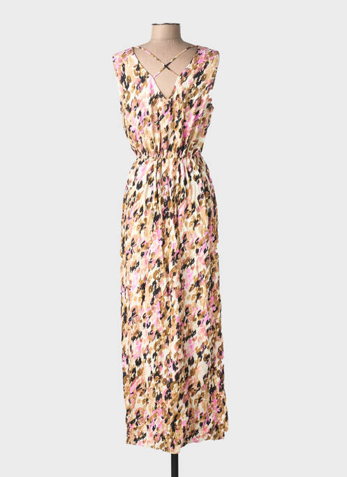 Robe longue col v rose VERO MODA femme