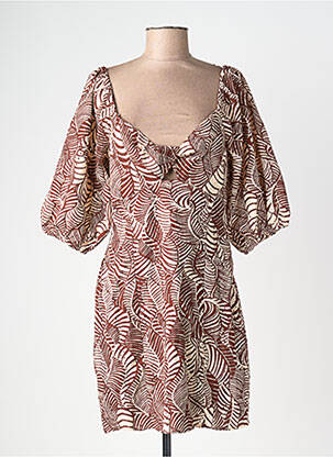 Robe courte marron MANGO femme