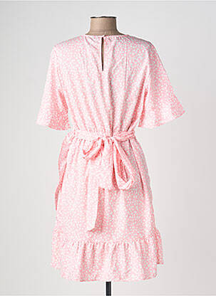 Robe courte col rond rose VERO MODA femme