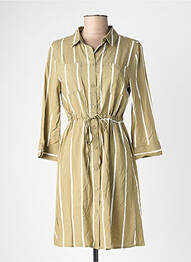 Robe mi-longue manches 3/4 manches 3/4 vert ONLY femme