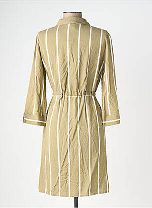 Robe mi-longue manches 3/4 manches 3/4 vert ONLY femme