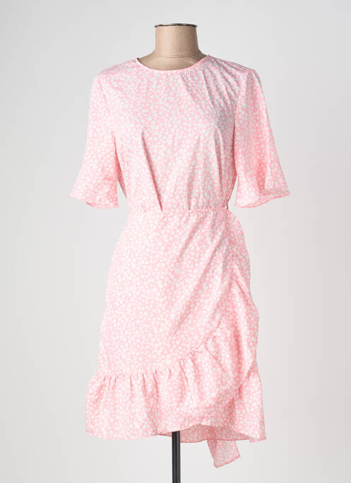 Robe courte col rond rose VERO MODA femme