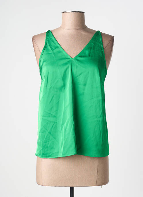 Blouse col v sans manche vert VILA femme