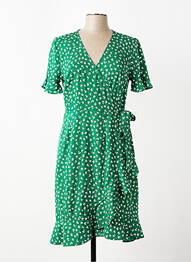 Robe courte manches courtes manches courtes vert ONLY femme