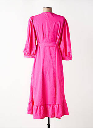 Robe longue col v manches 3/4 violet ONLY femme