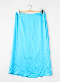 Jupe mi-longue fermeture zippée au dos bleu ONLY femme