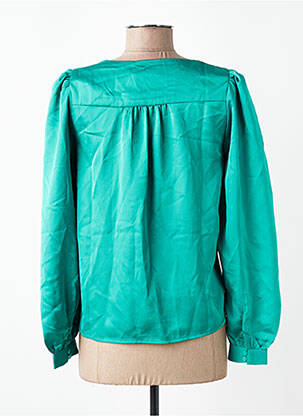 Chemisier col mao vert VILA femme