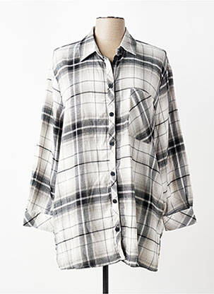 Chemisier manches longues manches longues gris ONLY femme
