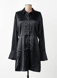 Robe mi-longue manches longues manches longues noir JJXX femme