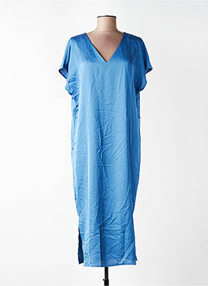 Robe longue manches courtes manches courtes bleu VILA femme