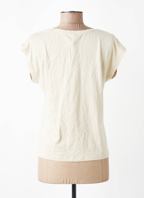 T-shirt col v beige ONLY femme