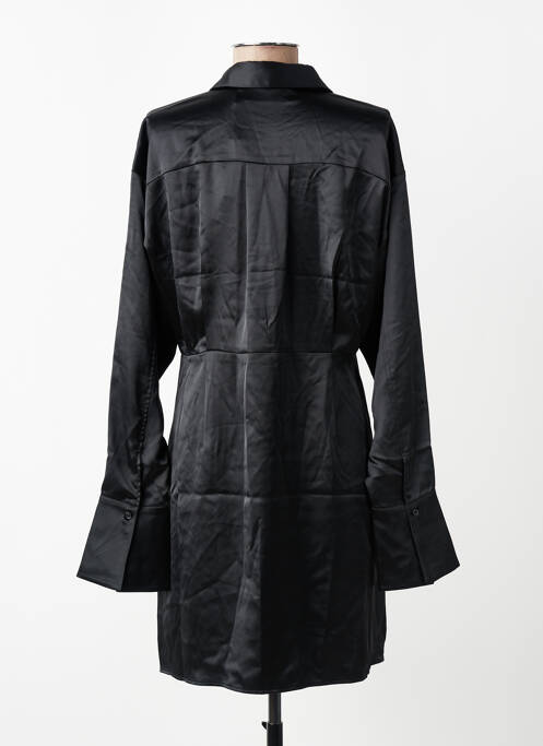 Robe mi-longue manches longues manches longues noir JJXX femme