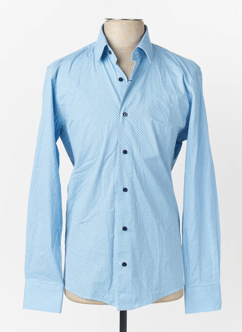 Chemise manches longues bleu BRUCE & BUTLER  homme