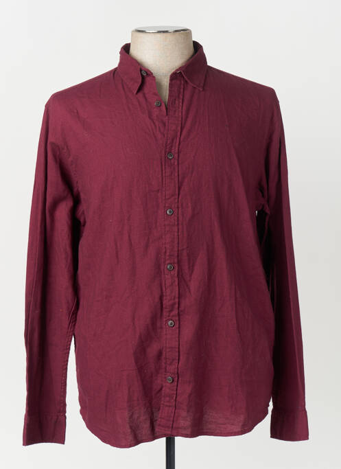 Chemise manches longues violet JACK & JONES homme