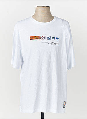 T-shirt col rond manches courtes blanc JACK & JONES homme
