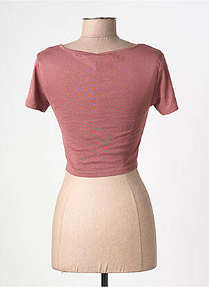 T-shirt col rond manches courtes rouge ONLY femme