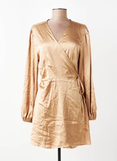 Robe mi-longue sans manche sans manche beige JACQUELINE DE YONG femme