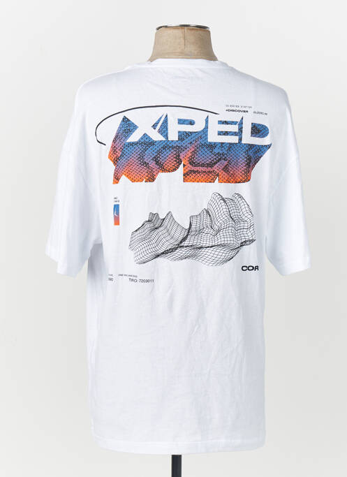 T-shirt col rond manches courtes blanc JACK & JONES homme