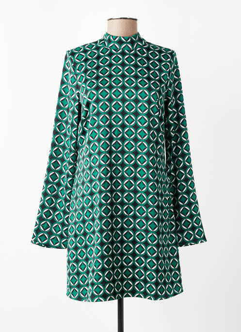 Robe mi-longue vert MANGO femme
