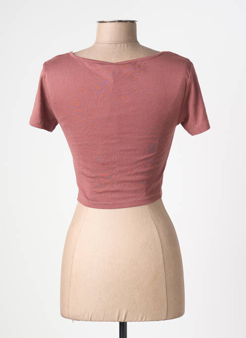 T-shirt col rond manches courtes rouge ONLY femme