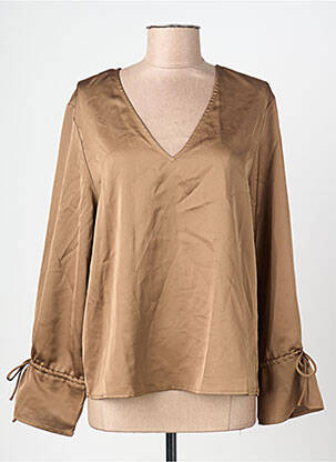 Chemisier manches longues manches longues marron VILA femme