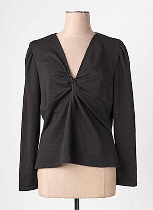 Top manches longues noir JACQUELINE DE YONG femme