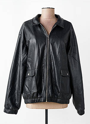 Veste simili cuir noir SUBDUED femme