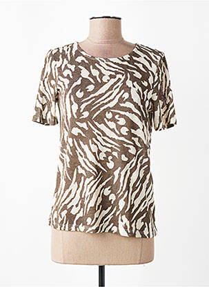 T-shirt coupe droite manches courtes marron VILA femme