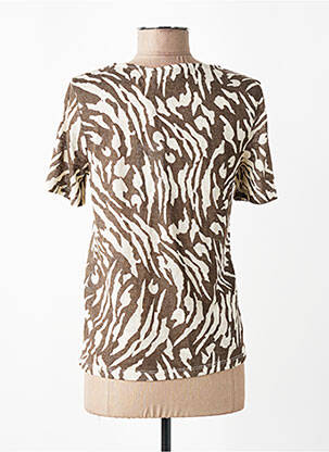 T-shirt coupe droite manches courtes marron VILA femme