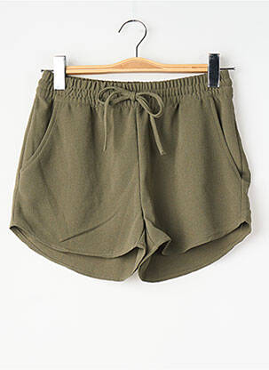 Short coupe droite vert ONLY femme