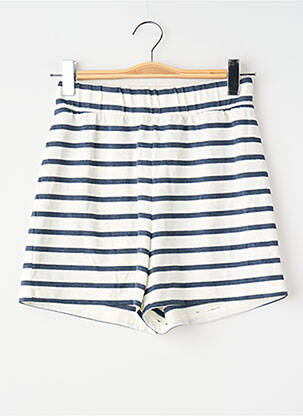 Short coupe droite taille haute blanc PIECES femme