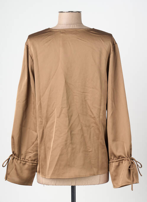 Chemisier manches longues manches longues marron VILA femme