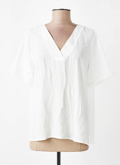T-shirt col v blanc JACQUELINE DE YONG femme