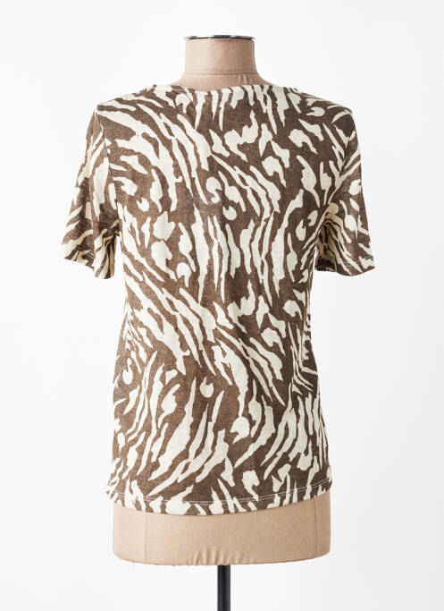 T-shirt coupe droite manches courtes marron VILA femme