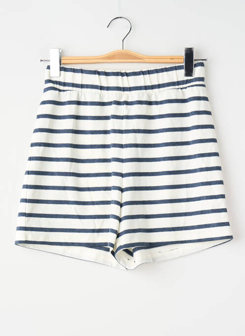 Short coupe droite taille haute blanc PIECES femme