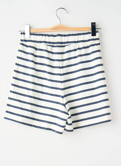 Short coupe droite taille haute blanc PIECES femme
