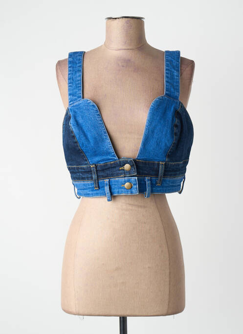 Crop top bleu YOUNG DESIGNERS femme