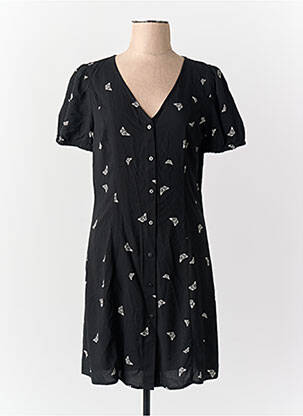 Robe courte col v noir ONLY femme