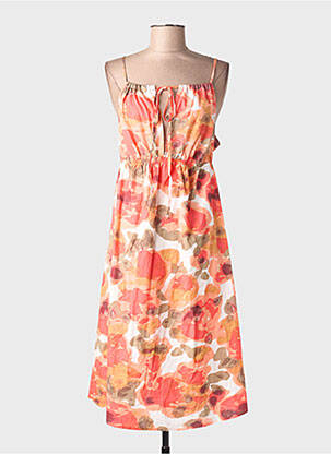 Robe courte col v orange VERO MODA femme